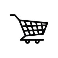 shopping cart icon design isolated on white background vector