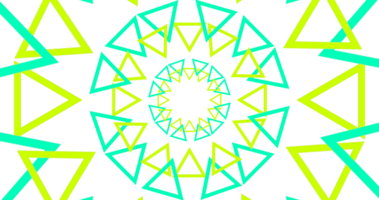 a geometric pattern with green and yellow triangles png