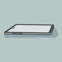 a smartphone is shown on a blue background vector
