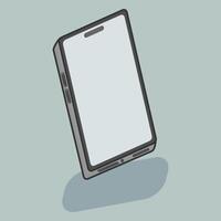 a smartphone is shown in a cartoon style vector