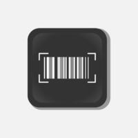 a black and white barcode icon vector