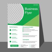 Editable Green Flyer templates. Nature green leaf, environment design. Size A4 CMYK vector