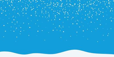 Winter snow background. Snowdrifts, falling snowflake. Merry Christmas and happy new Year. vector