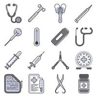 a group of different medical symbols vector