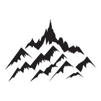 a collection of mountains with trees vector