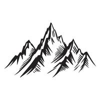 a drawing of some mountains with the words snow on it vector