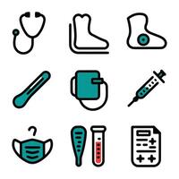 a collection of different items including a shoe and a pair of gloves vector