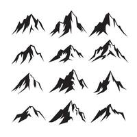 a drawing of a mountain silhouette vector