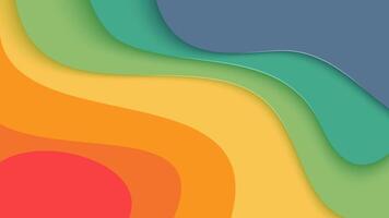 Colorful Layered Abstract Wave Design vector
