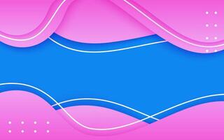 Abstract Pink and Blue Wave Background Design vector