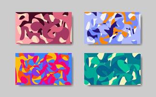 Abstract Colorful Fluid Shapes Collection vector
