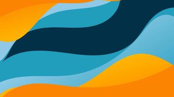 Bold Abstract Flowing Wave Design vector