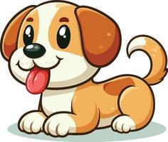 Beagle dog cartoon on white background vector