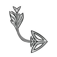 Line arrow refresh symbol in retro tattoo style vector