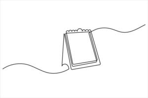 Stylish one line illustration of calendar for creative projects vector