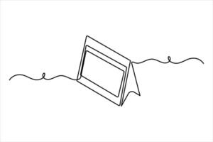 Clean and modern one line drawing of desk calendar for artwork vector