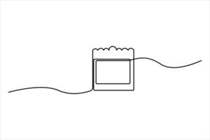 Elegant one line sketch of table calendar for graphic designs vector
