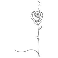 Abstract continuous line rose perfect for weddings, events, and floral themes vector