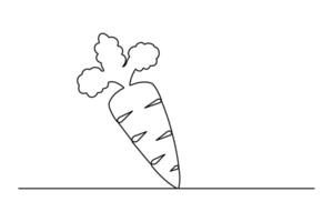 Artistic single line carrot design for posters and promotional materials vector
