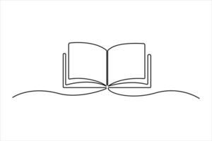 Unique one line book drawing for stylish and creative art illustrations vector