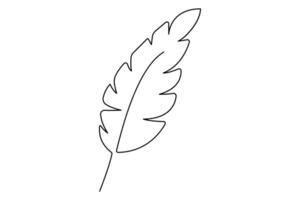 Sophisticated one line feather drawing for trendy projects vector