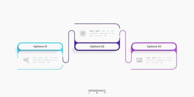 Infographic label design template with icons and 3 options or steps. Can be used for process diagram, presentations, workflow layout, banner, flow chart, info graph. vector