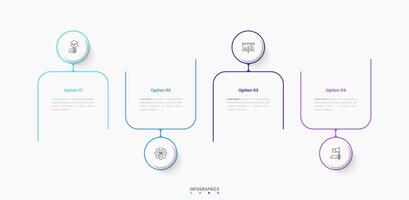 Infographic label design template with icons and 4 options or steps. Can be used for process diagram, presentations, workflow layout, banner, flow chart, info graph. vector