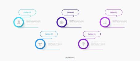 Infographic label design template with icons and 5 options or steps. Can be used for process diagram, presentations, workflow layout, banner, flow chart, info graph. vector