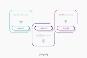 Infographic label design template with icons and 3 options or steps. Can be used for process diagram, presentations, workflow layout, banner, flow chart, info graph. vector