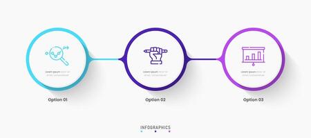 Infographic label design template with icons and 3 options or steps. Can be used for process diagram, presentations, workflow layout, banner, flow chart, info graph. vector