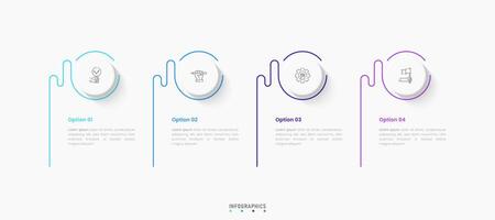 Infographic label design template with icons and 4 options or steps. Can be used for process diagram, presentations, workflow layout, banner, flow chart, info graph. vector
