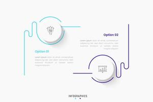 Infographic label design template with icons and 2 options or steps. Can be used for process diagram, presentations, workflow layout, banner, flow chart, info graph. vector