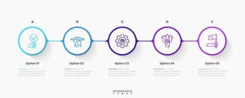 Infographic label design template with icons and 5 options or steps. Can be used for process diagram, presentations, workflow layout, banner, flow chart, info graph. vector