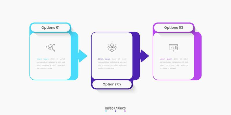 Infographic label design template with icons and 3 options or steps. Can be used for process diagram, presentations, workflow layout, banner, flow chart, info graph.