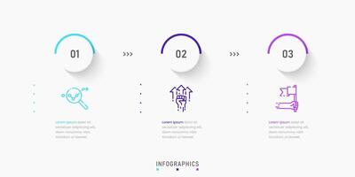 Infographic label design template with icons and 3 options or steps. Can be used for process diagram, presentations, workflow layout, banner, flow chart, info graph. vector