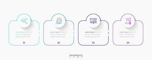 Infographic label design template with icons and 4 options or steps. Can be used for process diagram, presentations, workflow layout, banner, flow chart, info graph. vector