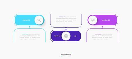 Infographic label design template with icons and 3 options or steps. Can be used for process diagram, presentations, workflow layout, banner, flow chart, info graph. vector