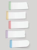 Sticky notes with adhesive tape vector