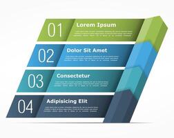 infographic design with four steps vector
