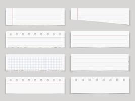 Blank horizontal paper sheets vector