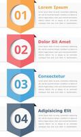 Infographic template with four elements vector