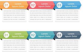 Flow chart template, infographics design elements with numbers vector