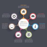 Circle diagram template vector