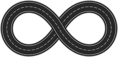 Road infinity on white background vector