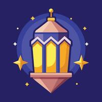 The ramadan lantern icon illustration vector