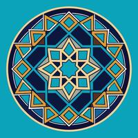 An islamic design in the form of a circle vector