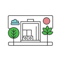 Displayed prominently on a clean white background, emphasizing brand identity and clarity isolated doodle line art flat illustration on white background. vector