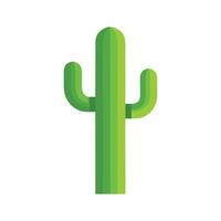 Saguaro tree isolated flat illustration on white background vector