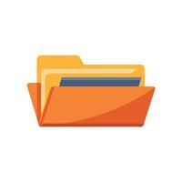 file folder isolated flat illustration on white background. vector