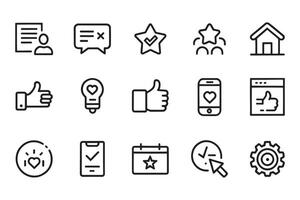 Product Recommendation related editable icon set isolated flat illustration white background. vector